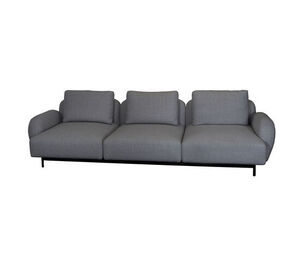 Cane-Line - Aura 3-pers. sofa m/lavt armlæn  Dark grey, Cane-line Ambience
